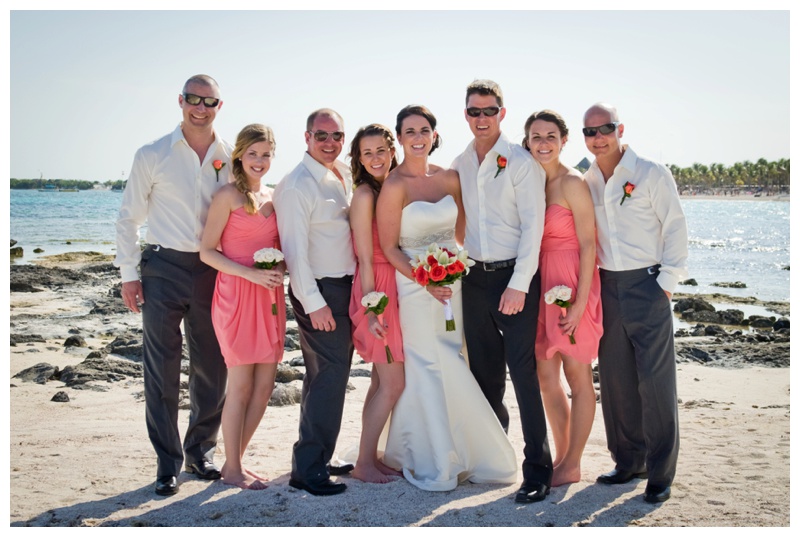 Beach Wedding Party Photography Mexico