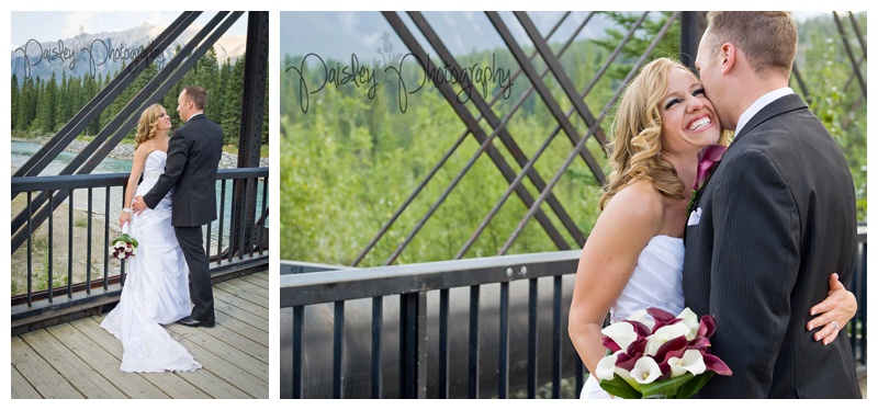 Canmore Iron Bridge Bride & Groom Photos 