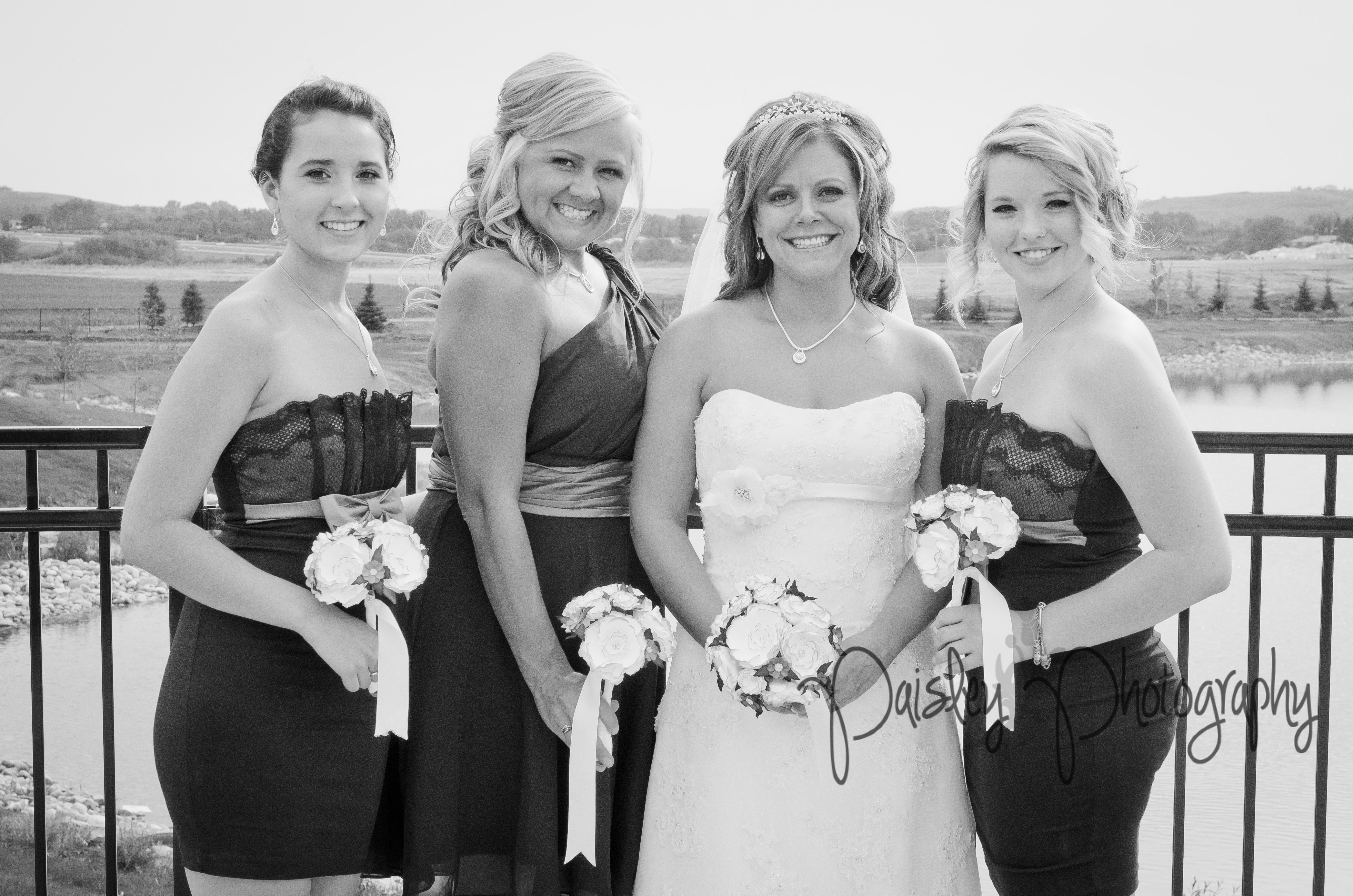 Bride With Bridal Party Wedding Photography Calgary Wedding