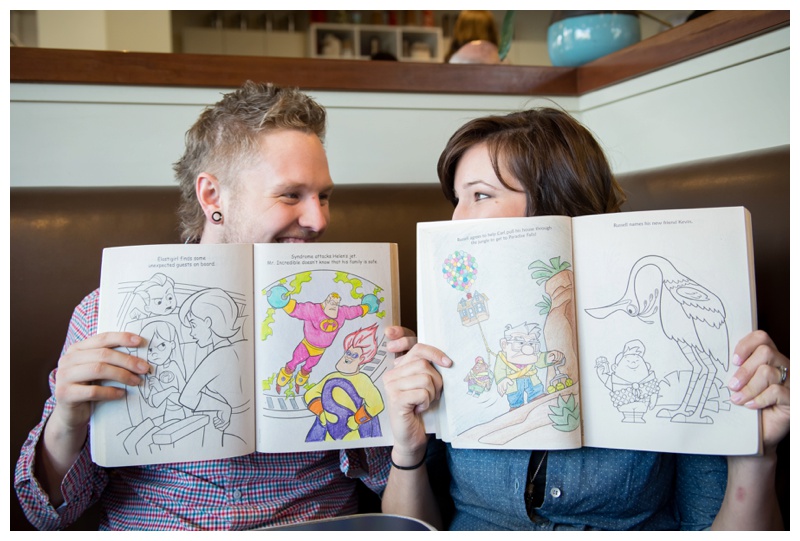 Colouring Book Engagement Photography 