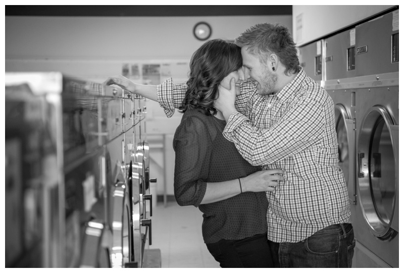 Laundry Mat Engagement Photography Calgary 