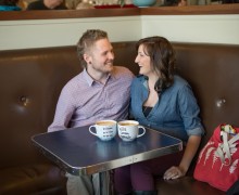 Beano Coffee Shop Engagement Photos, Calgary Wedding Photographer, Calgary Engagement Photographer, Calgary Coffee Shop Engagement Photography, Engagement Photos, Cochrane Wedding Photographer