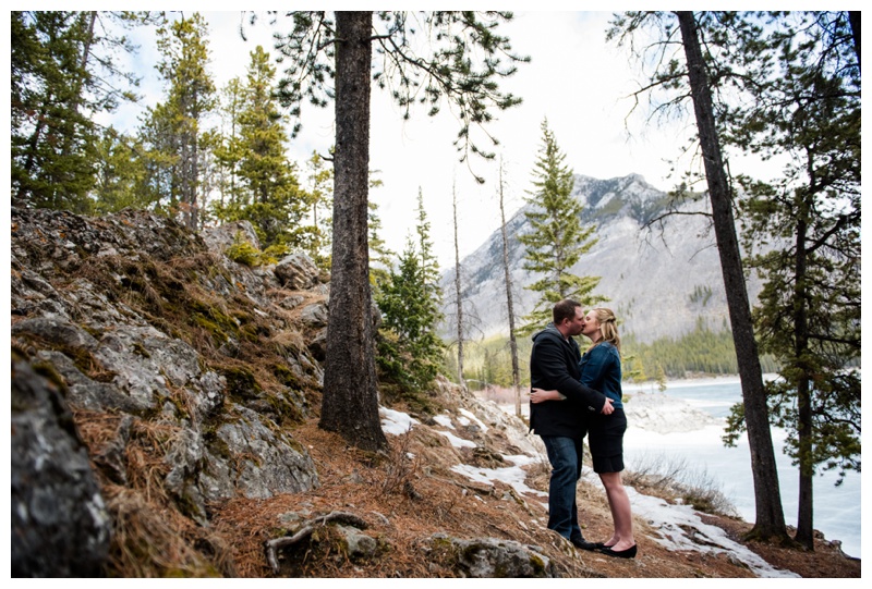 Lake Minnewanka Engagement Photography 