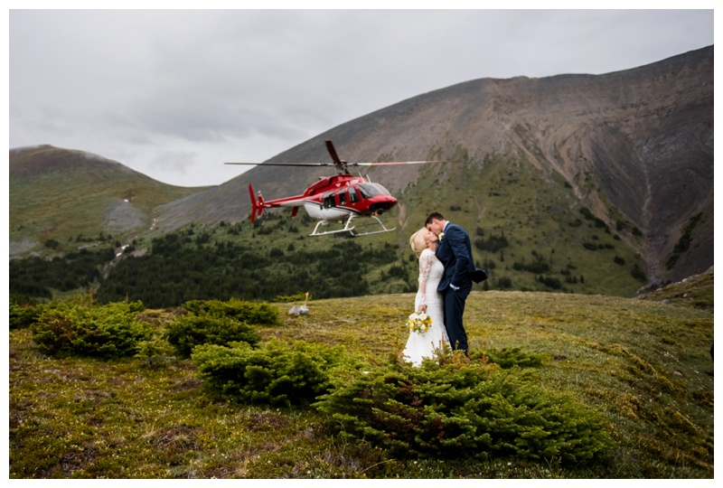 Canmore Helicopter Wedding Photography