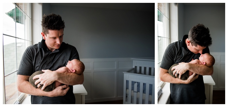 Dad & Son Newborn Photography 
