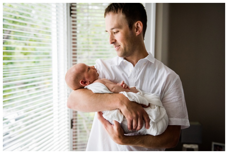 Dad and Sone Newborn Photos Calgary 