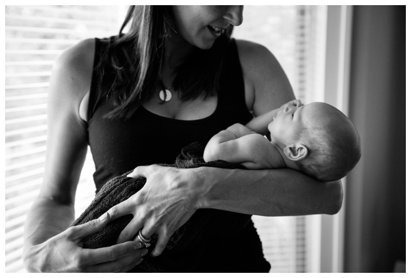 Mom and Son Newborn Photography 