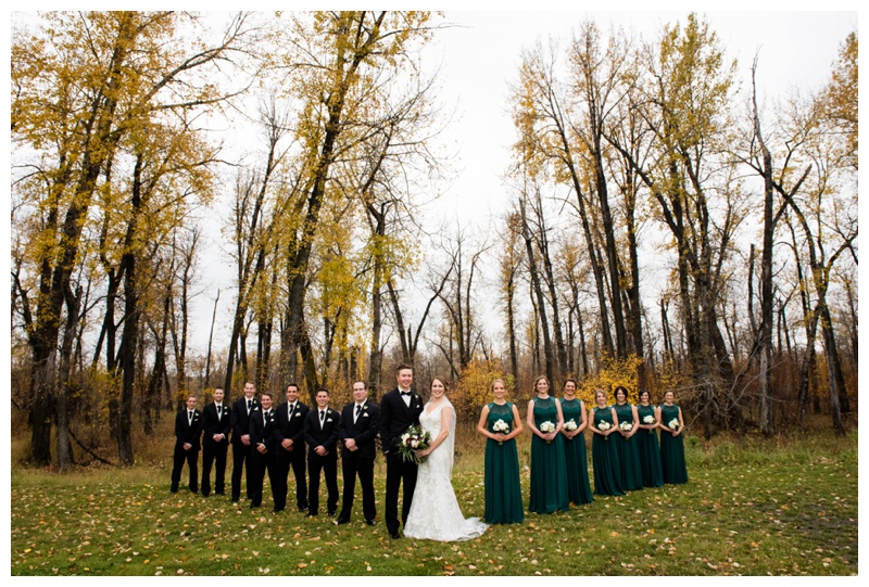 Fall Wedding Party Photos Calgary