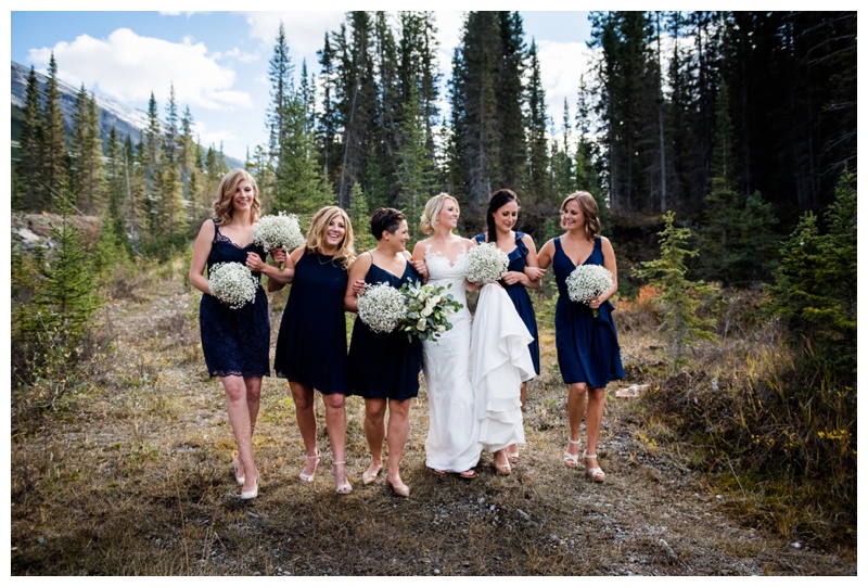 Bridesmaid Wedding Party Photos Canmore