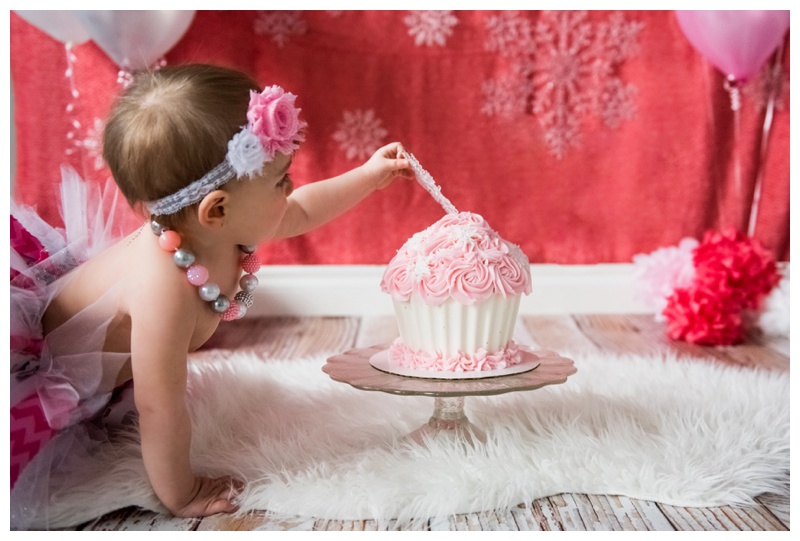 Girlie Winter Cake Smash Session