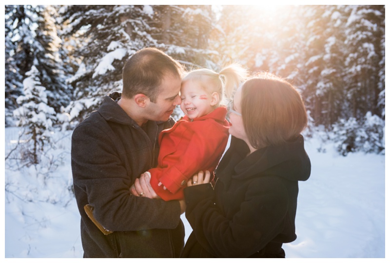 Winter Family Photography Bragg Creek