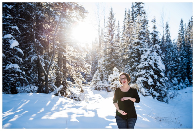 Winter Maternity Photos Canmore