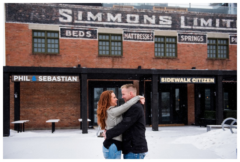 Simmons Building Engagement Photography Calgary 