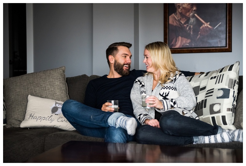 Calgary In Home Couple Photography 