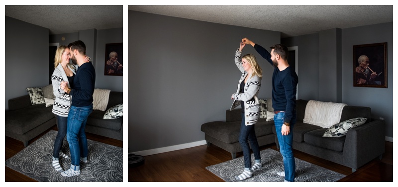 In Home Engagement Photographer Calgary
