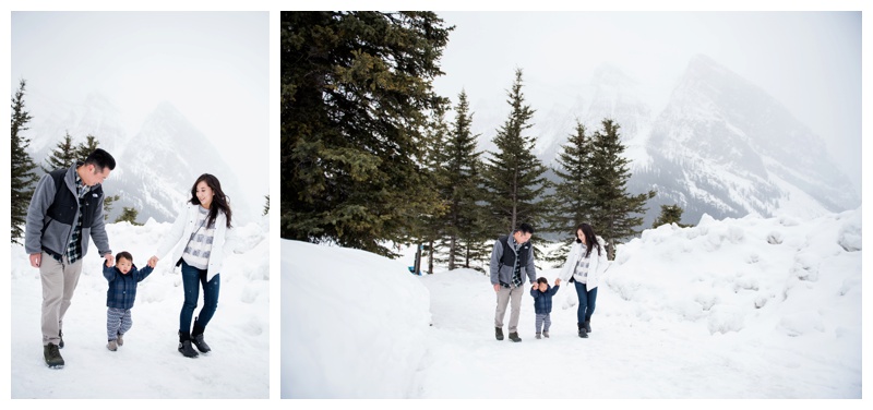 Winter Family Photography Lake Louise