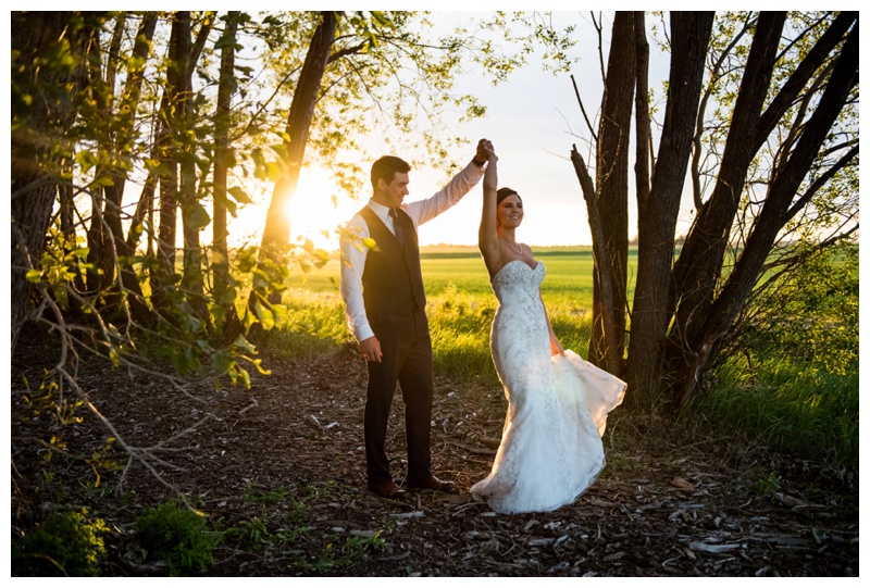 Sunset Wedding Photography Olds Alberta