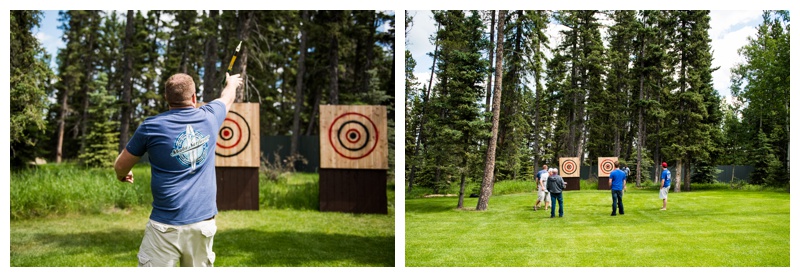 Axe Throwing - Azuridge Wedding