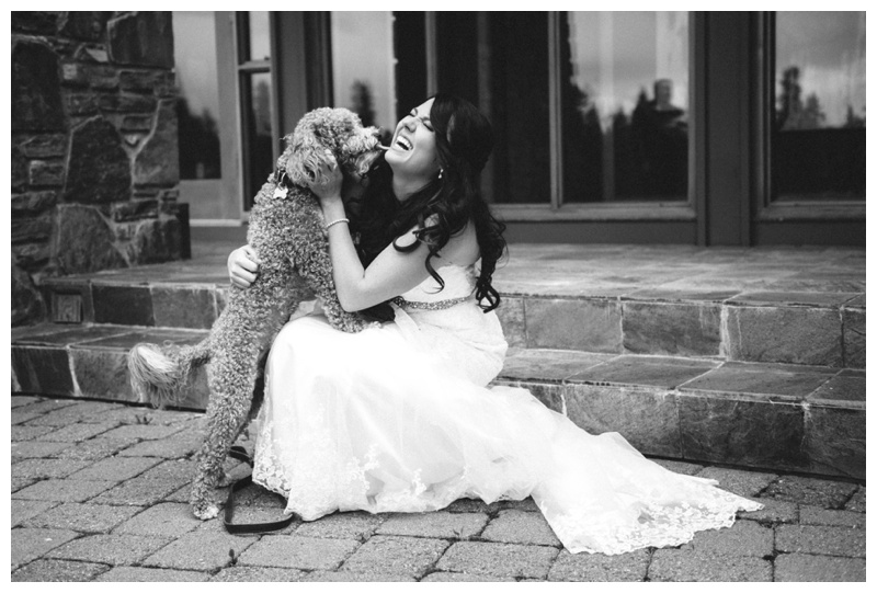 Bride & Dog Wedding Photography Calgary