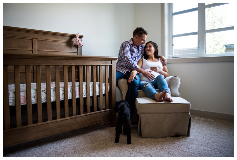 At Home Maternity Photo Session Calgary