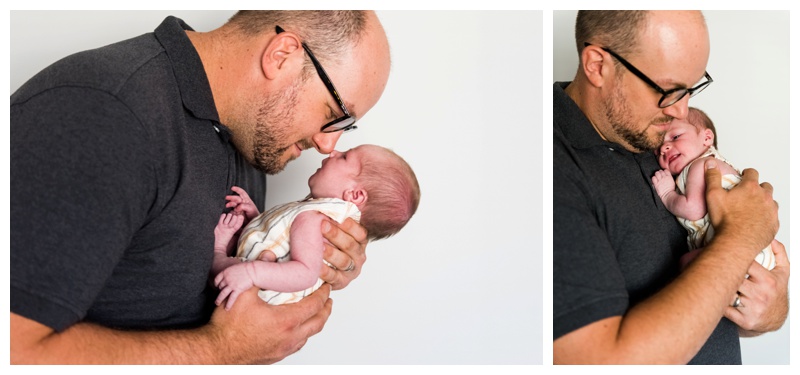 Dad & Daughter Newborn Photos Calgary