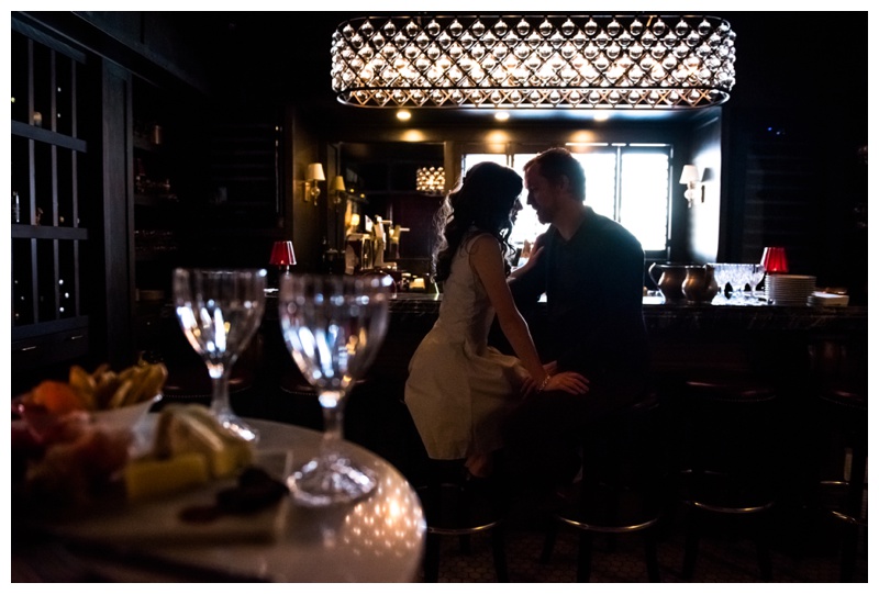 Calgary Restraunt Wine Bar Engagement Session