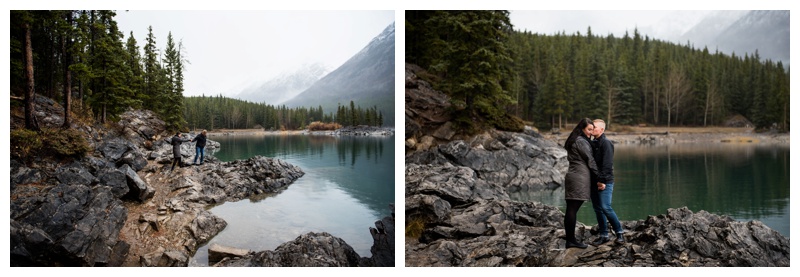 Engagement Photos - Lake Minniwanka Banff