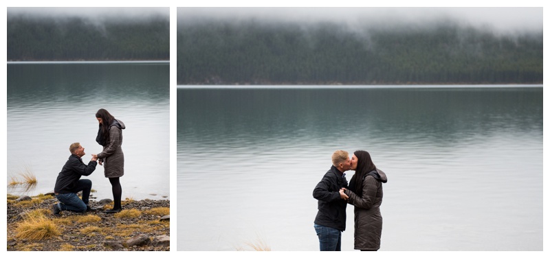 Lake Minniwanka Wedding Proposal