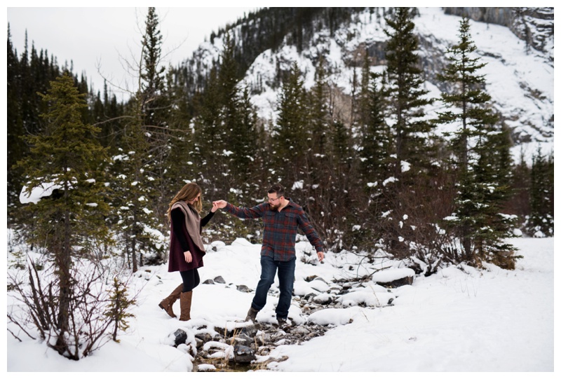 Winter Engagement Photography Canmore