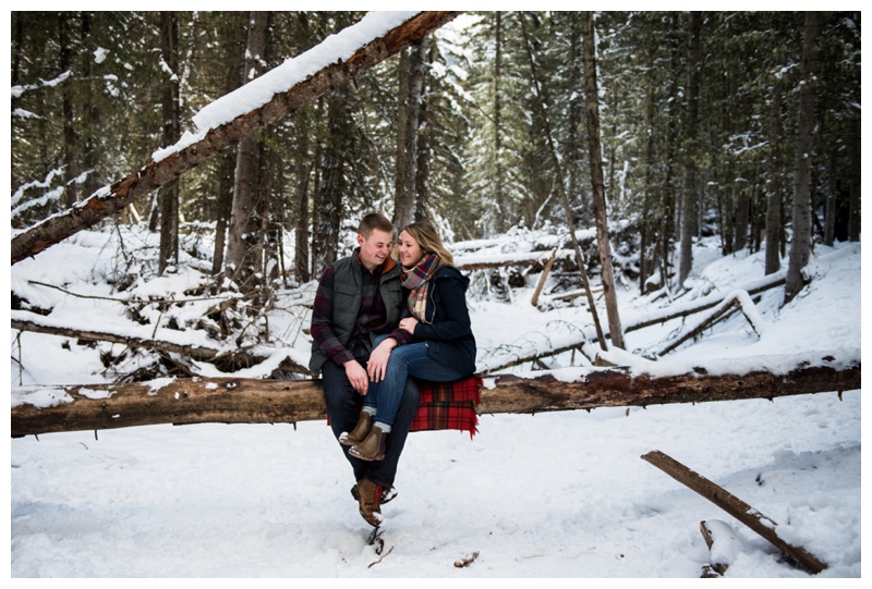 Canmore Winter Engagement Photos