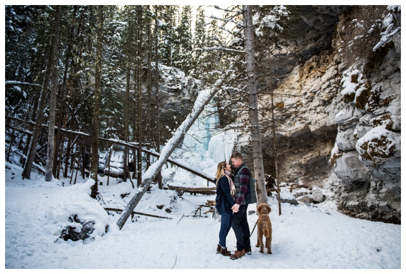 Winter Troll Falls Engagement Photography