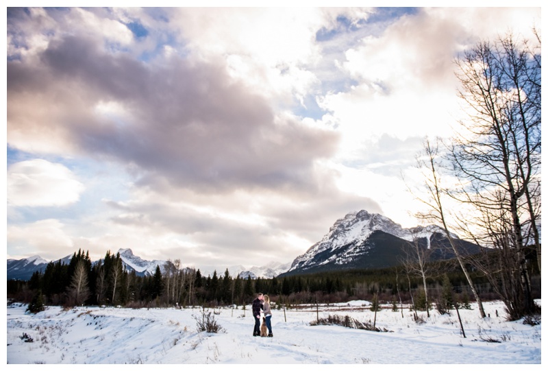 Winter Canmore Engagement Photography