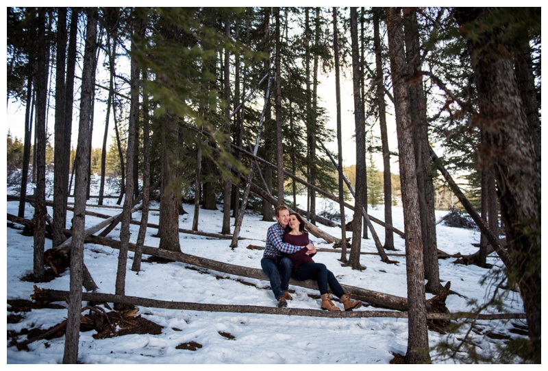 Winter Engagement Photos Banff Alberta