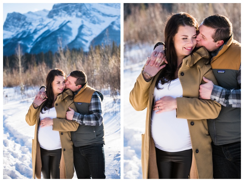 Winter Maternity Photos Canmore Alberta