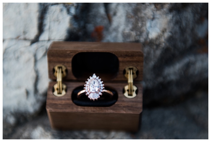 Heidi Gibson Engagement Ring - Banff Proposal Photos