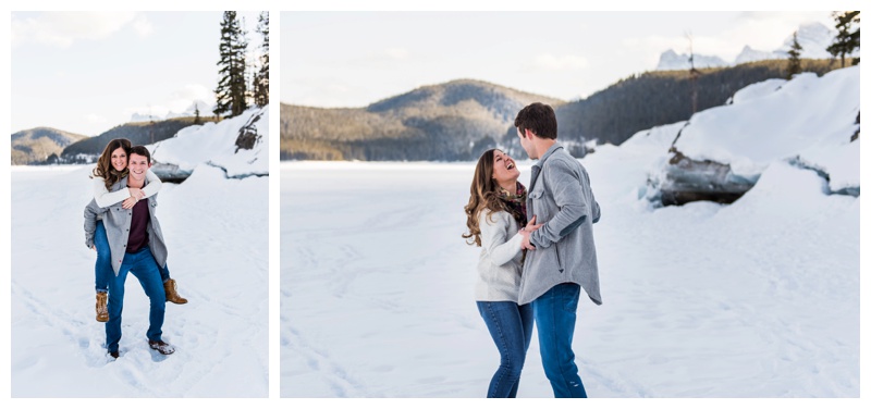 Winter Engagement Photos Banff