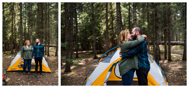 Calgary Camping Engagement Photos