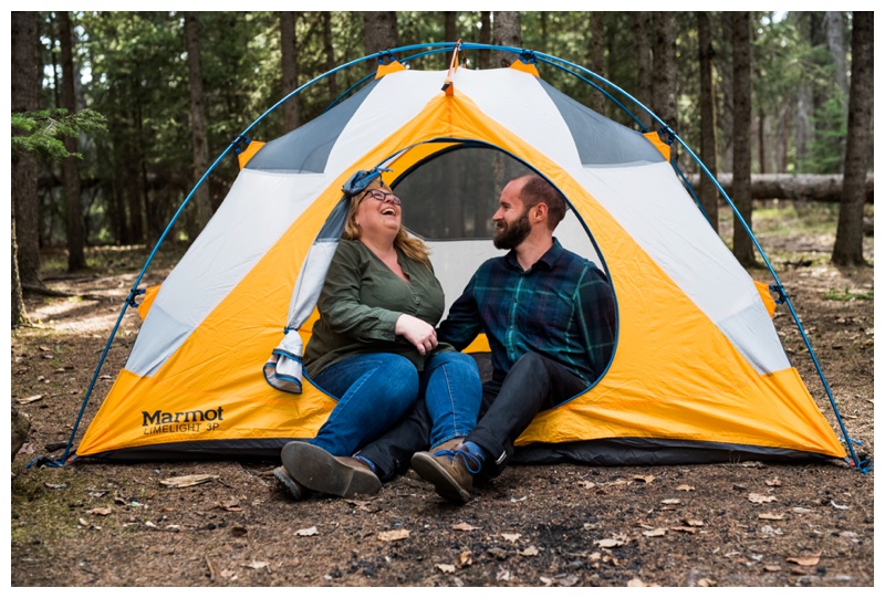 Calgary Camping Engagement Session