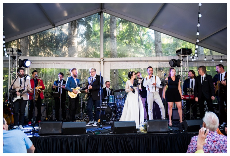Back Yard Tent Wedding Reception - Calgary Wedding Photographer