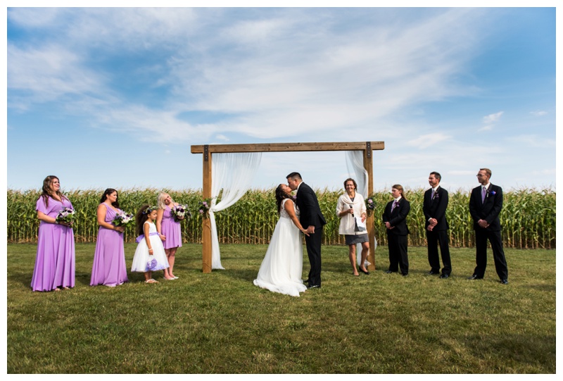 Farm Wedding Ceremony Photography - Willow Lane Barn