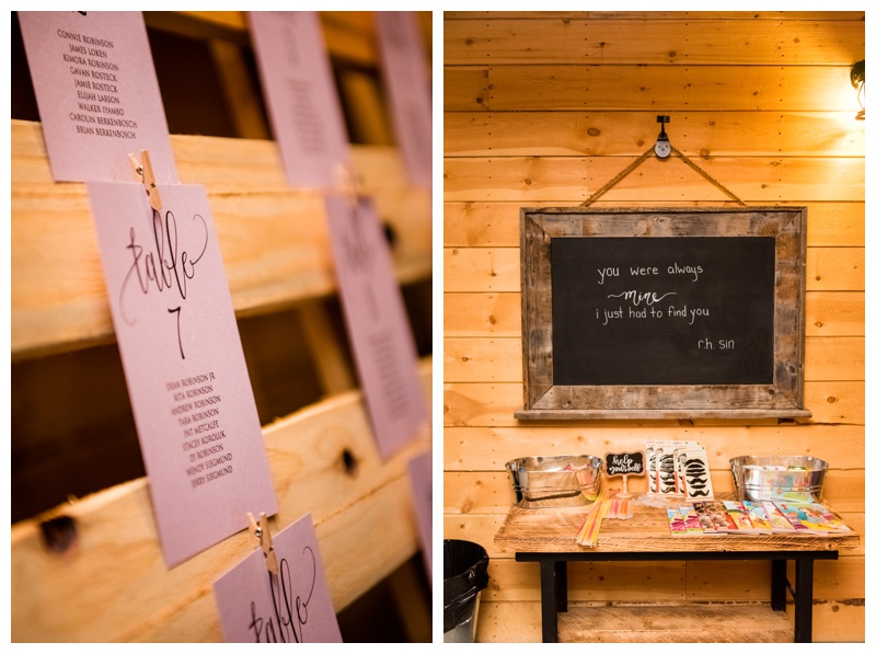 Wedding Reception Details - Willow Lane Barn