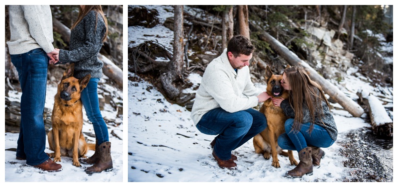 Winter Engagement Photos Kananaskis