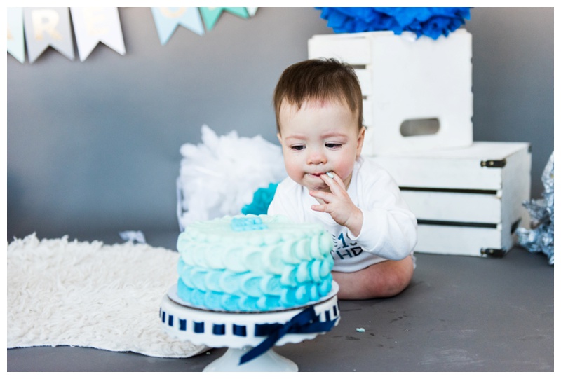 Calgary 1st Birthday Cake Smash Photography