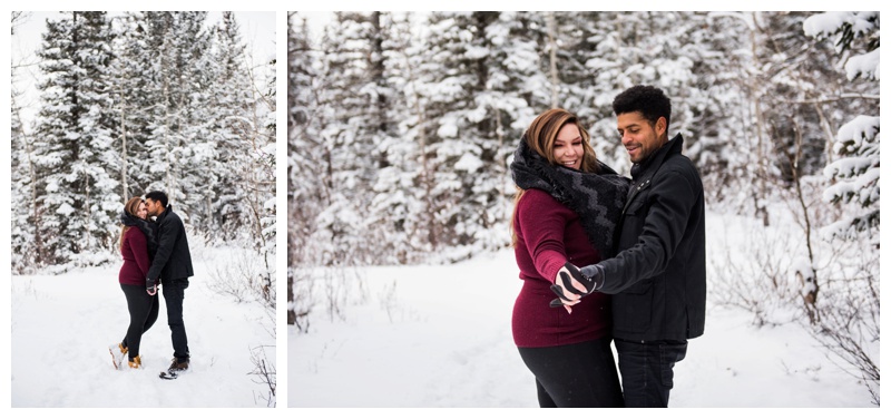 Canmore Winter Engagement Photos