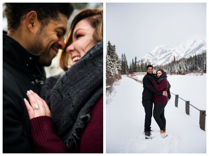 Cozy Winter Campfire Engagement Session 