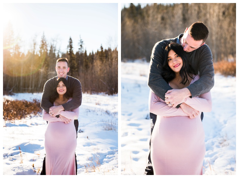 Winter Maternity Photos Calgary Alberta