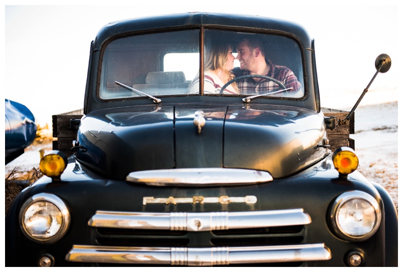 Vintage Truck Engagement Photographer Calgary