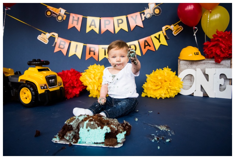 Calgary Construction Themed Cake Smash