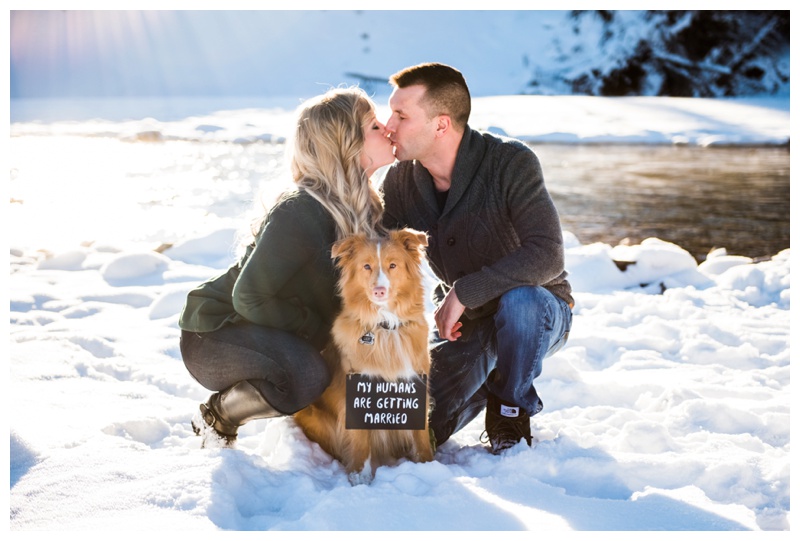 Winter Elbow Falls Engagement Session