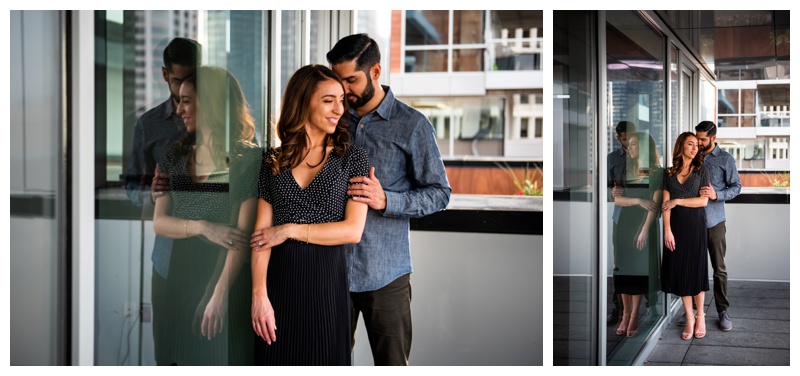 Calgary Le Germain Hotel Roof Top Engagement Photographers